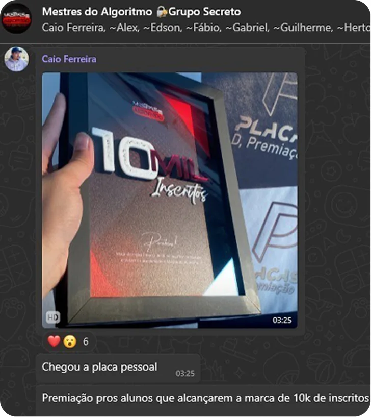 Depoimento aluno 1